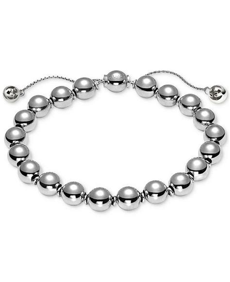 gucci ladies silver boule beaded bracelet|gucci sterling silver charm bracelet.